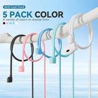 【5 Pack】Ultra Strong Magnetic Straps Anti-Lost Cord,Silicone Sports Lanyard and Ear Hook - 5 Anti Lost Straps + 1 Pair EarHook
