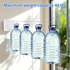 15.7Ft Retractable Clothesline Indoor Outdoor is Also an Anti-sag Clothes line for Indoors, Stainless Steel Wire Retractable Laundry Line for Drying Clothes, with 10 Windproof Clips (White)