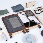 Cosbarn Luggage Sets 5 Piece Suitcases with Wheels, Suitcase Set ABS Hard Case Luggage with TSA Lock Spinner Wheels Durable Travel Luggage (5-Piece Set(20"/24"/28"))