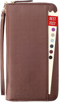 Travel Document Organizer - RFID Passport Wallet Case Family Holder Id Wristlet