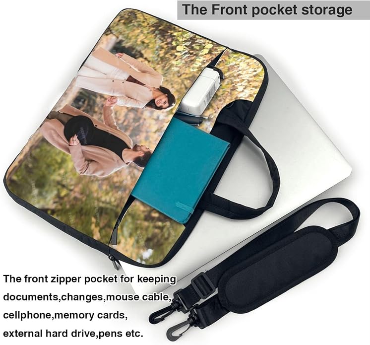 Custom Laptop Bag Personalized Laptop Case Sleeve Shoulder Bag With Photo Logo Text Slim Computer Messenger Briefcases