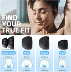 Replacement Ear tip for Powerbeats Pro, Beats Earbuds Replacement Tips,Wireless Earphone Headphones, Silicone Earbuds Buds Set with Cleaning kit 【Black】