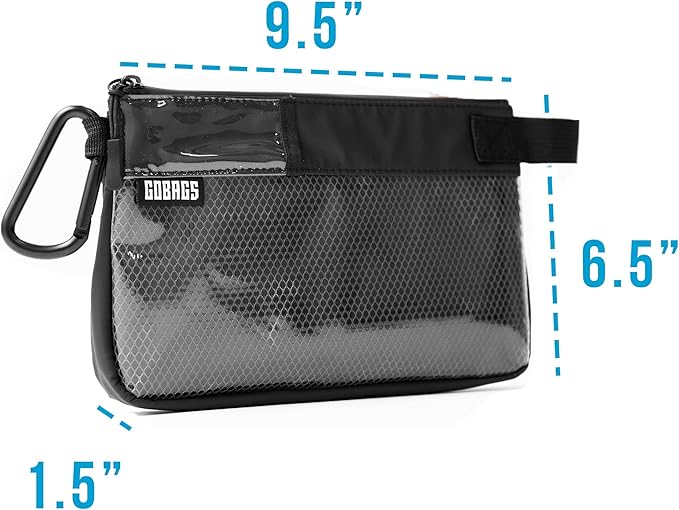 GOBAGS Production Zipper Bags - Electronics & Camera Accessories Bag - Cable organizer, Gear Accessory Pouch, Travel Camera Essentials (Small, Black, 2 pack)