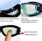 EWPJDK Swim Goggles - 2 Pack Swimming Goggles Anti Fog No Leaking For Adult Women Men