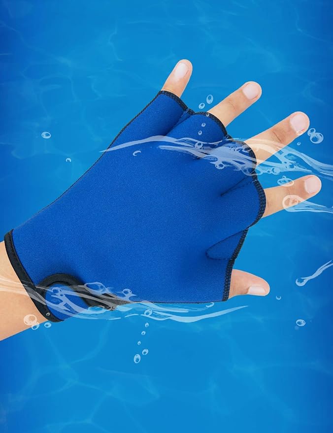 FitsT4 Sports Aqua Gloves Webbed Paddle Swim Gloves Fitness Water Aerobics