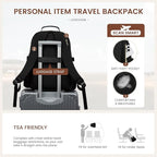 LOVEVOOK Laptop Backpack for Women with Pouch Pocket for Large Capacity Cup,17 Inch Laptop Computer Bag Travel Backpack Purse,Waterproof Work Business Backpack College Teacher Bags,Black