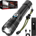 Victoper LED Flashlights, High Powered High Lumens Super Bright Tactical Flashlight, Rechargeable, 5 Modes Zoomable Waterproof Flash Lights for Emergency, Outdoor, Home, Camping, Hiking