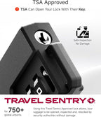 LUGGEX TSA Locks for Luggage, Suitcase Locks TSA Approved, Luggage Locks, Ease of Use & Durable(Silver Cable,4 Pack)
