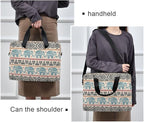 Boho Laptop Bag 15.6 inch, Large-Capacity Laptop Case with Strap, Bohemian Ethnic Elephant