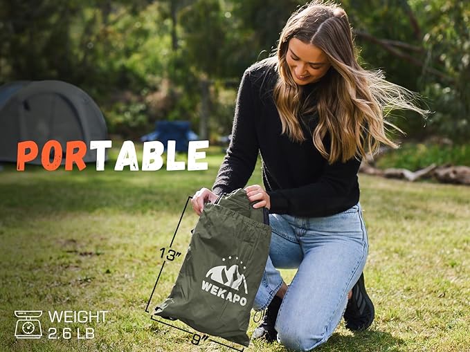 WEKAPO Inflatable Couch Air Lounger Chair - Camping & Beach Accessories, Portable Blow up Sofa for Hiking, Lawn, Indoor/Outdoor Movies & Music Festivals. Lightweight and Easy to Set Up Air Hammock