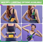 Abbylike 2 Pcs Mardi Gras Neon Fanny Packs Adjustable Waist Bags Party Outfit Accessories for Women Men Travelling Outdoors Cycling (Mardi Style)