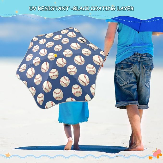 ALAZA Kids Umbrella Stick Umbrellas Cute Umbrella for Boys Girls Toddler UV/Sun Rain Windproof