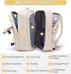 Expandable Travel Backpack For Women Men Airline Approved Personal Item Backpack For Airlines Carry On Backpack Flight Approved Waterproof Backpack For Traveling On Airplane Weekender Travel Bag