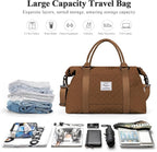 HYC00 Travel Duffel Bag,Carry-on Overnight Weekender Bags for Women,Sports Tote Gym Bag with Wet Pocket