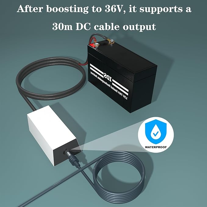 for Starlink Mini 12V Adapter-12V/36V to 36V Input Battery Modification Converter, 100cm Cable Waterproof DC Female Port, Compatible with Max 30m/100Ft+Starlink Mini Power Cable