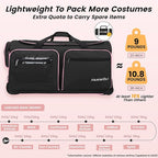 Fanwoli 28" Dance Bag with Garment Rack | Ultra-Light Collection| More Lightweight & Wear-Resistant| Ideal Competition Duffle Bag for Dancers Livestreamer Athletes