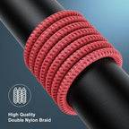 Essri 2Pack for iPhone Charger Cord 3FT, Lighting Cable 3 Feet to USB Charging Cable, Nylon Braided Charging Cord 3 Foot Compatible with iPhone 14 13 12 11 X XS XR 15 Pad -Red