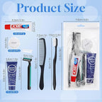 Disposable Toiletry Kits, 6 In 1 Bulk Travel Size Hygiene Care Packages,Essential Men Women Individually Wrapped Personal Toiletries Set for Hotel, Charity/Guests/Shelter/Homeless (60 Pack)