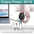 2 Pcs Smart Watch Charger, 2-Pin 2.84 mm Magnetic USB Charging Cable, Replacement Charger Cord Compatible with Letsfit, YAMAY, Willful, UMIDIGI, Fitpolo, Blackview, Dirrelo, Lifebee, Hamile