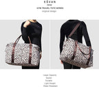 ESVAN Travel Tote Duffel Gym Bag,Weekender Overnight Carry-on Tote Crossbody Bag with Wet Pocket and Trolley Sleeve Upgraded