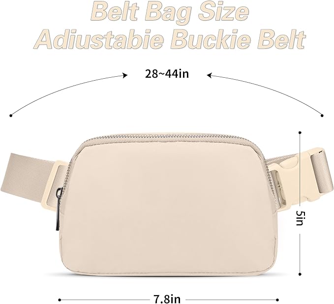 JSJ Mini Fanny Pack for Women & Men,Valentines Day Gifts for Girls Teens Kids Daughter Sister Her,Trendy Stuff Crossbody Bags Cute Everywhere Belt Bags.(Creamy)