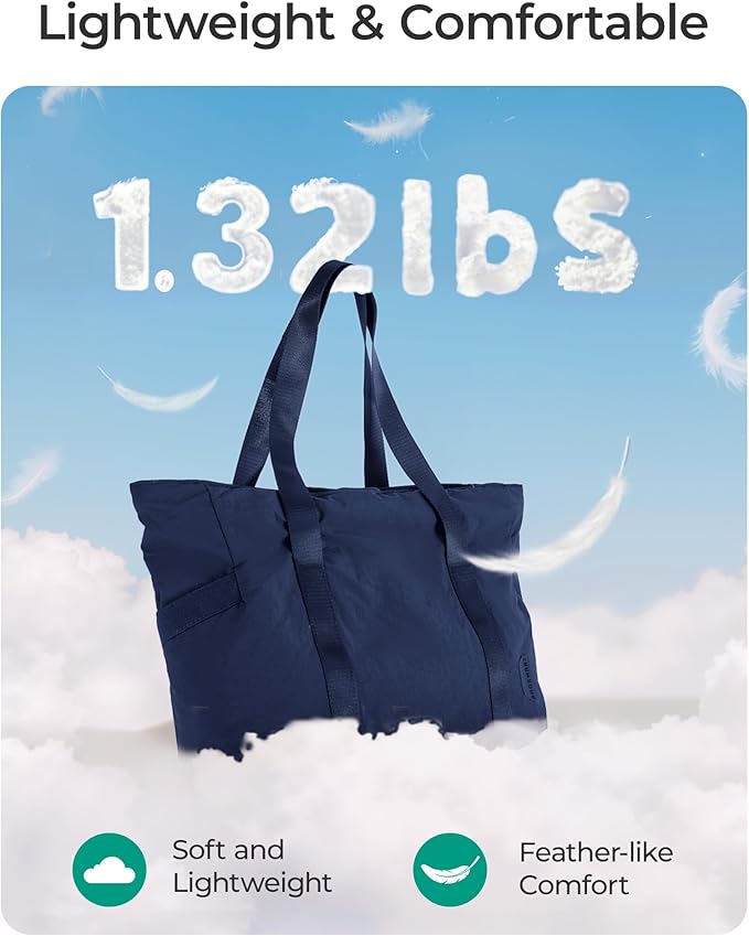 BAGSMART Tote Bag for Women, Tote Bag with Zipper Work Tote with Compartments Nurse Shoulder Hanbag for Travel, Gym
