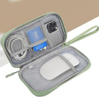 CAAORDKSO Small Cable Organizer Bag, Travel Cord Charger Organizer Case Waterproof Accessories Pouch, Electronic Carrying Case Bag for Cable, Cord, Charger, Phone, Power Bank, Earphone (Mint Green)