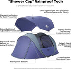 4/6 Person Easy Pop Up Tent,Camping Tent with Skylight and Rainfly,Waterproof,Quick Setup-Instant Tents for Camping Outdoor
