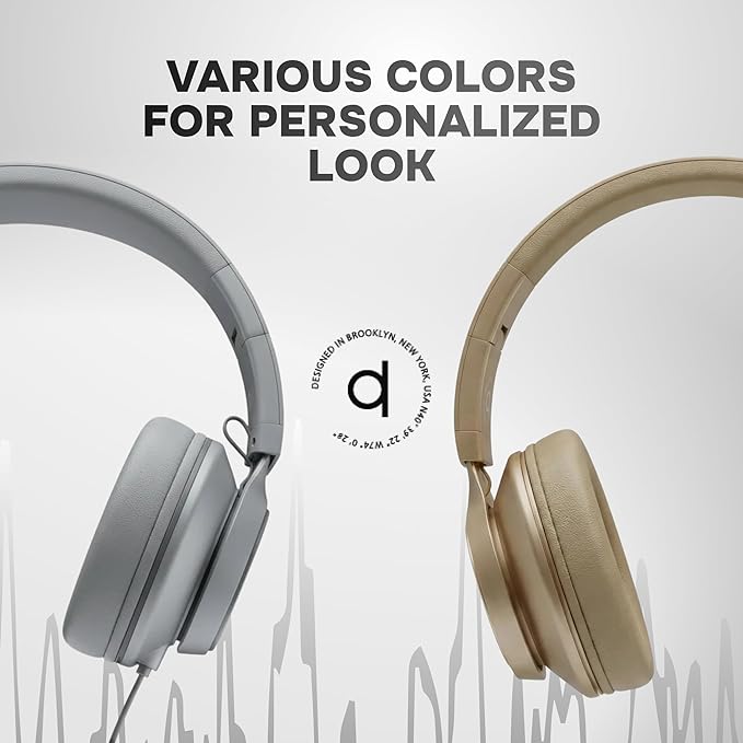 ARTIX CL750 Wired Headphones with Mic — Noise Isolating On-Ear Headphones for Computer and Laptop Wired, Plug in Corded Headphone with Wire (Foldable, Aux Jack 3.5mm)