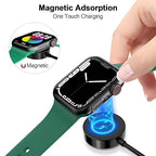 𝟐𝟎𝟐𝟔 𝐔𝐩𝐠𝐫𝐚𝐝𝐞𝐝 for Apple Watch Charger Magnetic Fast Charging Cable [Portable] Magnetic Wireless Charging Compatible with iWatch Series Ultra/10/9/8/7/6/SE/SE2/5/4/3-[1.6FT] Black