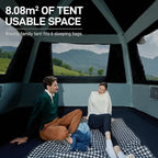 EVER ADVANCED Blackout 6 Person Camping Tent, Instant Cabin Tent for Family with Vestibule and Large Mesh Windows, 60s Easy Setup, Double Layer, Water-Resistant
