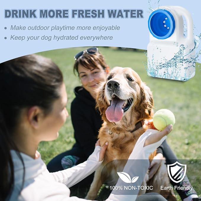 Ziliny 1 Pcs 3 Quart No Spill Portable Dog Travel Water Bowl Pet Water Bowl for Pet Dispenser for Small Large Dogs Cats Camping Hiking Trips Car RV Boat Road Mess-Free Design