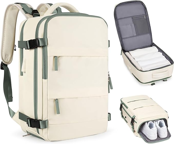 coofay Large Travel Backpack For Women Men Airline Approved Carry On Backpack Flight Approved Waterproof Sports Luggage Backpack Casual Daypack Hiking Backpack