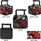 Car Backseat Organizer, PU Leather Back of Seat Cars Hanging Organizer with Pockets Leakproof Car Garbage Bag Hanging Cars Seat Storage Box Travel Accessories Foldable (Cherry Black)