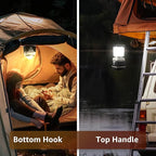 Lepro 1000LM Battery Powered LED Camping Lantern, White Tent Light with 4 Light Modes, Camping Essentials, Waterproof Lantern Flashlight for Camping, Emergency Light, Power Outage, Not Rechargeable