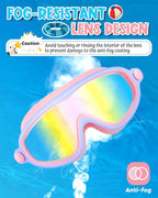 Swim Goggles 2 Pack, Wide View Anti Fog&UV Swimming Goggles for Audlt, No Leak Pool Beach Essentials for Men Women