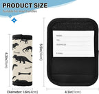 Black Dinosaur Luggage Handle Wrap for Suitcase Luggage Tags Handle Covers Identifiers Soft Decorations Travel Accessories 2 Pack
