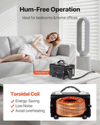 VEVOR Voltage Converter Transformer, 500VA, Heavy Duty Step Up/Down Power Transformer, Convert from 110V to 220V and 220V to 110V, with US Outlet, EU Outlet, Power Cord, Circuit Breaker Protection