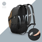 Swissdigital Design Laptop Backpack, Travel Backpack with USB Charging Port Fits 15.6 inches Computer, 31L College School Bookbag for Men,Tan/Black | SD803-34