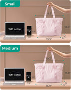BAGSMART Tote Bag for Women, Tote Bag with Zipper Work Tote with Compartments Nurse Shoulder Hanbag for Travel, Gym