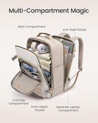 LOVEVOOK 40L Travel Backpack for Women & Men, Airline Approved Carry On Luggage with 3 Packing Cubes, TSA Overnight Bags, Waterproof Personal Item Bag, Weekender Essentials Backpacks fits 17" Laptop