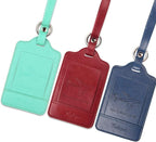 Teskyer Luggage Tags, 3 Pack Premium PU Leather Luggage Tags Privacy Protection Travel Bag Labels Suitcase Tags