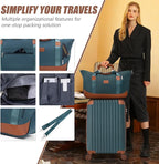 Cosbarn Luggage Sets 5 Piece Suitcases with Wheels, Suitcase Set ABS Hard Case Luggage with TSA Lock Spinner Wheels Durable Travel Luggage