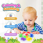 ZaxiDeel Sensory Toys Color Sorting Toys: Quiet Fidgets for Classroom Montessori Toy for Toddlers, Preschool Learning Activities Calm Dwon Travel Toy for Boys Girls Gifts Ages 1-3 3-5