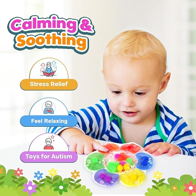 ZaxiDeel Sensory Toys Color Sorting Toys: Quiet Fidgets for Classroom Montessori Toy for Toddlers, Preschool Learning Activities Calm Dwon Travel Toy for Boys Girls Gifts Ages 1-3 3-5