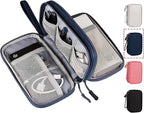 CAOODKDK Electronic Organizer Travel Cable Accessories Bag, Electronic Organizer Case, Electronic Accessories Organizer Bag for Power Bank, Charging Cords, USB Cable, Earphones (Navy Blue)