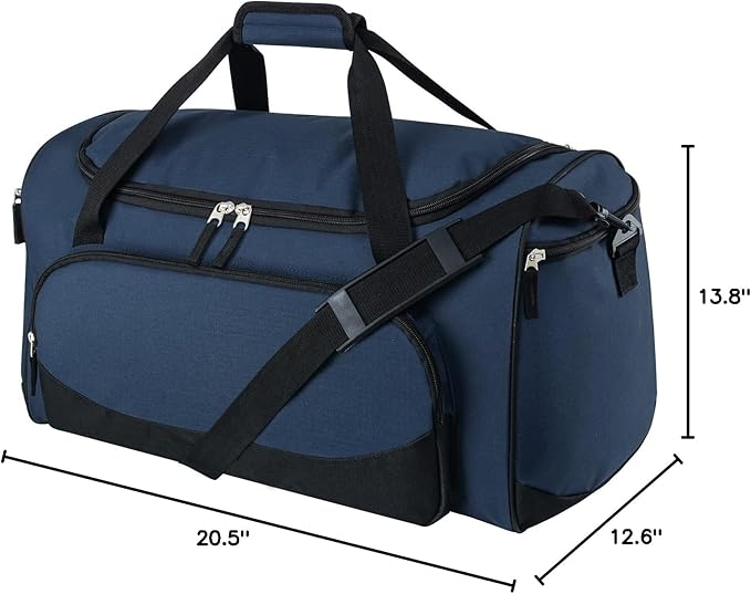 Uarition Gym Duffle Bag for Men - 55L Navy Blue Large Duffel Bags for Sports, Workout, Traveling, Durable Heavy Duty Duffel Gear Bag