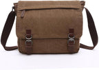 Evergoo Vintage Messenger Bag Unisex Shoulder Bags Canvas Satchel Cross Body Work Satchel Briefcase for 15.6 Inch Laptop