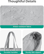 BAGSMART Tote Bag for Women, Tote Bag with Zipper Work Tote with Compartments Nurse Shoulder Hanbag for Travel, Gym
