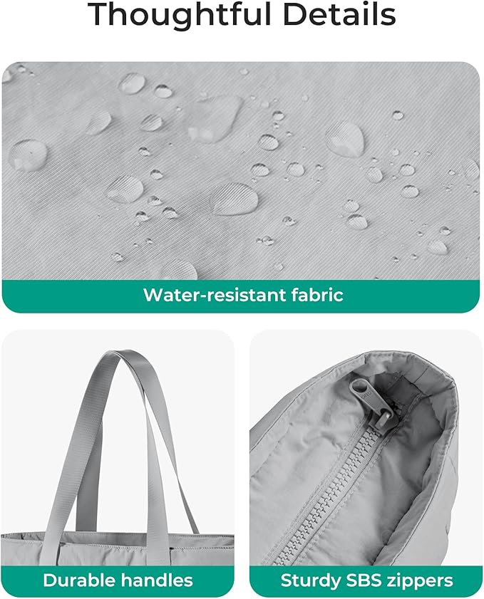 BAGSMART Tote Bag for Women, Tote Bag with Zipper Work Tote with Compartments Nurse Shoulder Hanbag for Travel, Gym